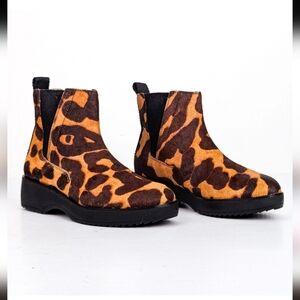 Louise et Cie Leopard Print Ankle Boots
